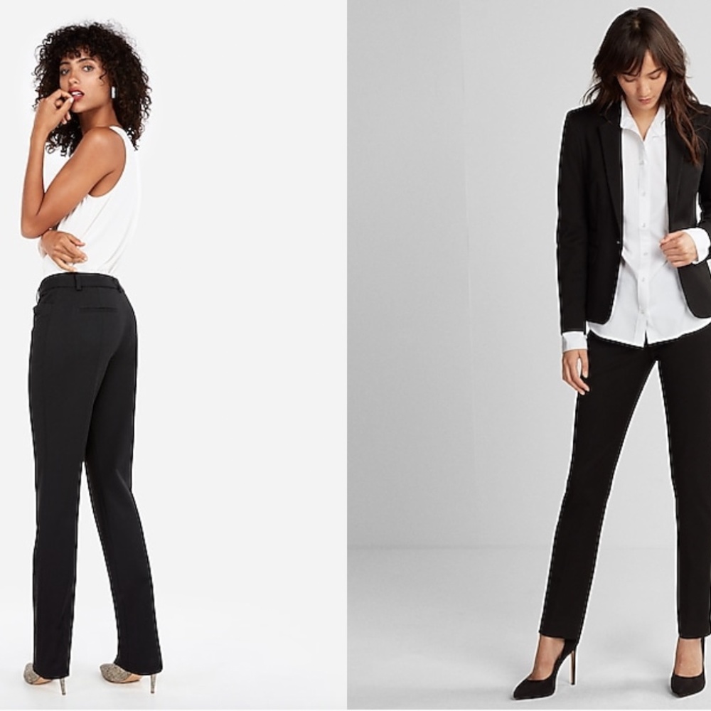 Express "The Columnist" Dress Pants Barely Boot, Black Size 0S